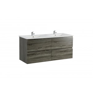 Qubist Dark Grey Wall Hung 1500 Vanity Cabinet Only